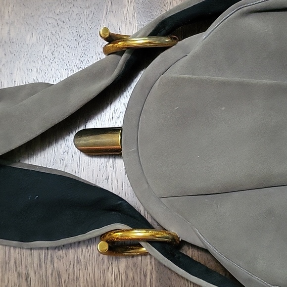 Vintage suede snap shoulder bag - Picture 3 of 7